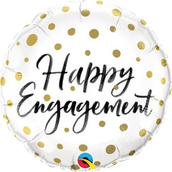 Balónek Kruh - Šťastné zásnuby 18"/46cm fóliový balónek