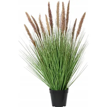 umělá květina Umělá rostlina TRÁVA Pampa hnědá v květináči dekorativní 80 cm