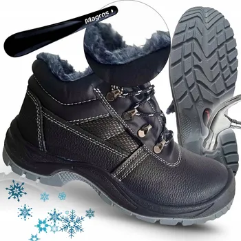 Pracovní obuv Zimní Zateplené Pracovní Boty s Ochrannou Špičkou BOZP Arhem 705 S1 SRC Velikost 45