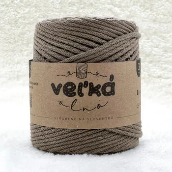 Příze VEĽKÁvlna VEL'KÁvlna bavlněná šňůra na háčkování 3mm Vápenec
