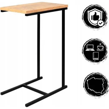 Konferenční stolek Stolek Your Loft Design Odkládací stolek Sierra 40x25x60 černý kov, dub