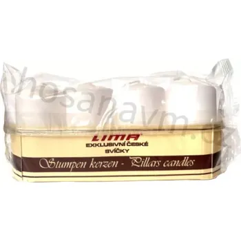 Svíčka Adventní svíce (4ks/bal), rovné, bílá