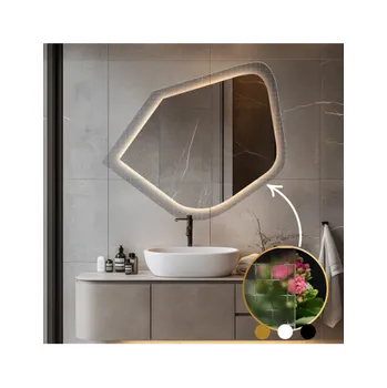 Zrcadlo Zrcadlo na ornamentálním skle Master Flex s osvětlením - LUXORA PRISTAL LED