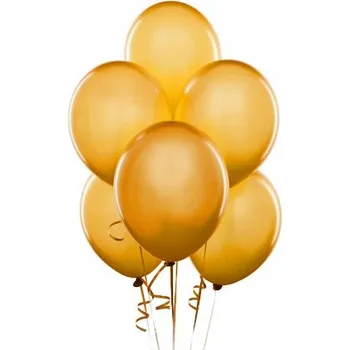 Balónek Balónek na hélium 12" Metalický zlatý - 25 ks