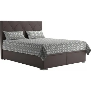 Postel BLANAŘ Manželská postel Gabriela 160x200 hnědá, bez matrace