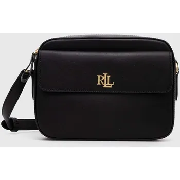 Kabelka Kožená kabelka Lauren Ralph Lauren 431926645 černá 99X, vel. ONE SIZE