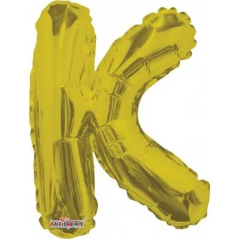 Balónek Písmeno K zlaté malé 14"/35cm