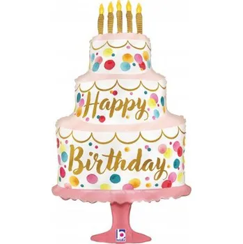 Balónek Dort HB saténový 33"/84cm fóliový balónek nafukovací