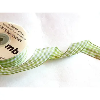 Stuha Stuha saténová károvaná, WK5078, šíře 12 mm / balení 22 m
