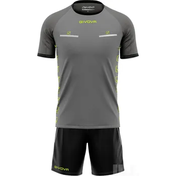 Komplet pro rozhodčí GIVOVA FLAG, barva 2310 tmavě šedá - černá, velikost M, logo FAČR bez potisku