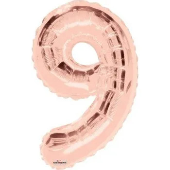 Balónek Číslice 34"/86cm ROSE GOLD 9