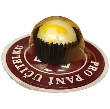 Čokoláda PETERS - PRO PANÍ UČITELKU bílá pralinka 15g (dárkový obal zvaný UFO)12 možností motivu, rozklikněte položku