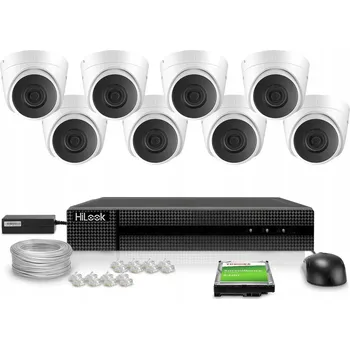 Bezpečnostní kamera Monitorovací sada 8x IP kamera IPCAM-T4 4Mpx 2K Hikvision IP67 Disk 2TB