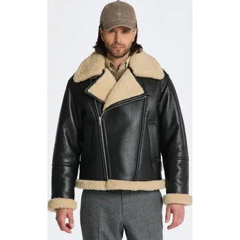Pánská casual bunda BUNDA GANT HEAVY SHEARLING JACKET BLACK