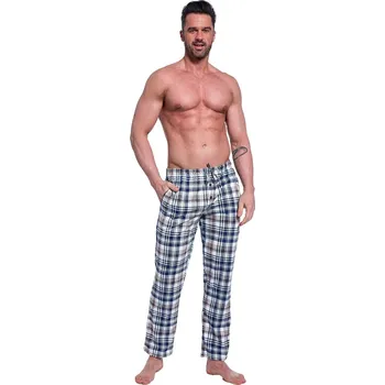 Pánské pyžamové kalhoty CORNETTE 691/59 tmavě modrá-kostkovaný vzor L 0