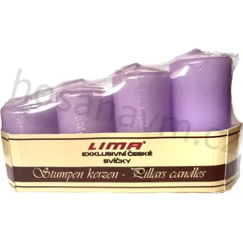 Svíčka Adventní svíce (4ks/bal), pyramida, světle fialová