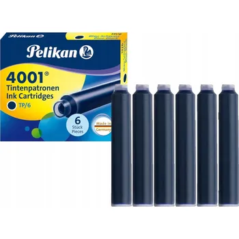 Modré bombičky Pelikan náplně do pera tmavě modrý inkoust sada 6 ks