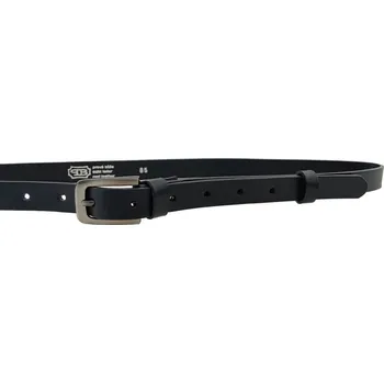 Módní doplněk PENNY BELTS Kožený opasek 20-204-63 černý - 95 cm