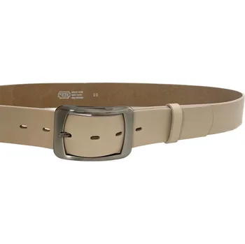 Opasek PENNY BELTS Kožený opasek 16244 krémový - 90 cm