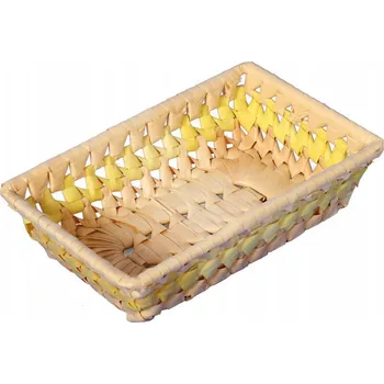 chlebník Žlutý obdélníkový košík na pečivo 18x11 cm - Velikonoční snídaně