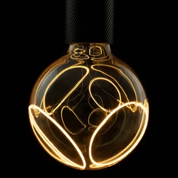 Žárovka BIG WHITE (SLV) LED Globe 125 Soft Curve LED žárovka, kouřový efekt, E27, fázové stmívání, 6W, 1900K 1008159