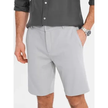 Ombre Clothing Světle šedé jednobarevné šortky V4 SRCS-0169