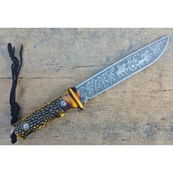 Bojový nůž Lovecký nůž s pouzdrem - model 005