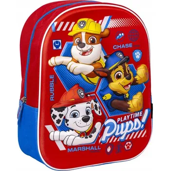 Dětský batoh Jednokomorový předškolní Batoh Tlapková patrola Cerda pro chlapce a dívky, červený a vícebarevný