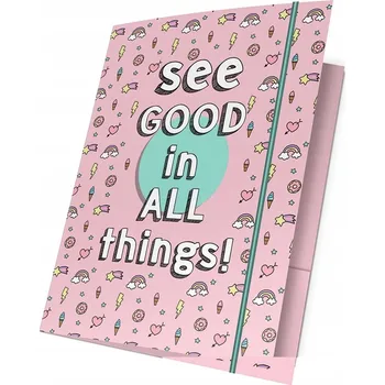 ŠKOLNÍ DESKY S GUMIČKOU růžové PASTELOVÉ Paso kartonové DESKY PLOCHÉ A4