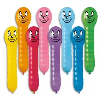 Balónek tvar housenka potisk (50ks/bal)
