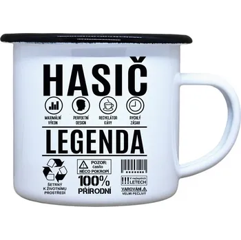 DOBRÝ TRIKO Plecháček s potiskem Hasič legenda Velikost plecháčku: 330 ml