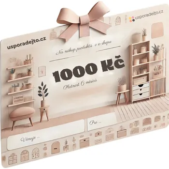 Dárková krabička usporadejto.cz Dárkový poukaz / Tip na dárek / Voucher v hodnotě 1000Kč