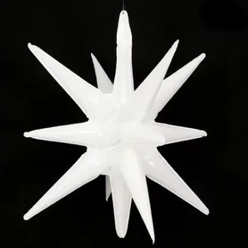 Balónek Hvězda 3D bílá 60cm - fóliový balónek