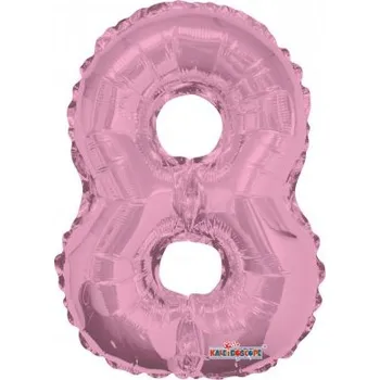 Balónek Číslice 8 růžová malá 14"/35cm