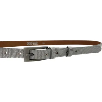 Módní doplněk PENNY BELTS Kožený opasek 20-184-606 stříbrný- 95 cm
