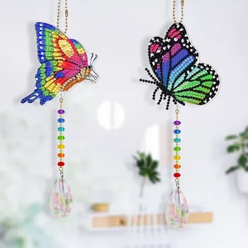 Diamantové malování Diamantové malování - Závěsná dekorace - Motýlci