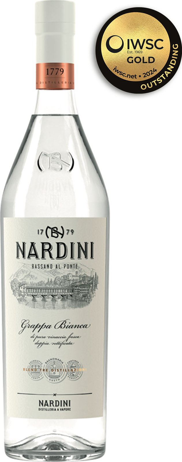 Nardini Grappa Bianca, Distilleria Nardini, 0,7l, 50 %