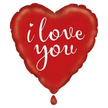 Balónek Srdce - Červené ILY fóliový balónek 18"/46cm