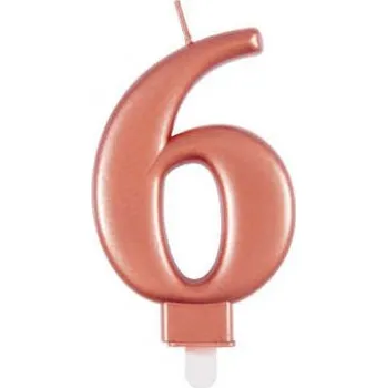 Dortová svíčka Svíčka dortová rosegold metalická 6