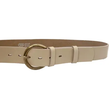 Opasek PENNY BELTS Kožený opasek 12544 krémový - 105 cm