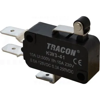 vypínač Koncový mikrospínač s pákou a kolečkem KW3-41