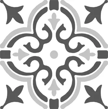 vinylová podlaha Vinylový samolepící čtverec Stencil Motif grey 30,5x30,5cm
