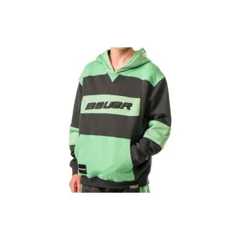 Dětská móda Dětská Mikina S25 Bauer Gamechanger Hoodie Černá / Zelená YTH, Velikost Yth XL (163 - 168 cm)