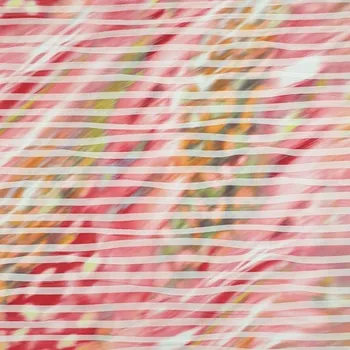 Úplet N6827 růžovo-oranžový, průhledné pruhy, š.150