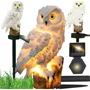 Venkovní osvětlení SOLÁRNÍ LAMPA SOVA LED ZAHRADNÍ VELKÁ ZAPICHOVACÍ DEKORACE DO ZAHRADY