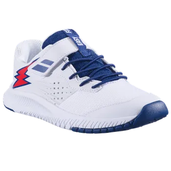 Dětská tenisová obuv Babolat PULSION ALL COURT KID BOY 2024 Barva: Bílá, Velikost: 32