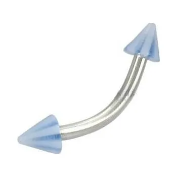 Piercing Piercing chirurgická ocel modrý 7 (Šperky do obočí)