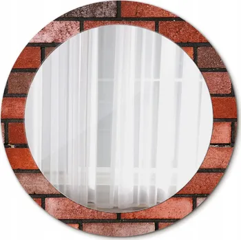 Zrcadlo Kulaté nástěnné Zrcadlo Červená cihla 70 cm
