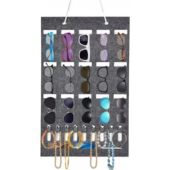 PLSTĚNÝ ORGANIZÉR NA SLUNEČNÍ BRÝLE K ZAVĚŠENÍ NA ZEĎ