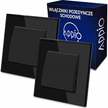 vypínač 2x schodišťový vypínač jednoduchý zapuštěný vypínač skleněný APPIO